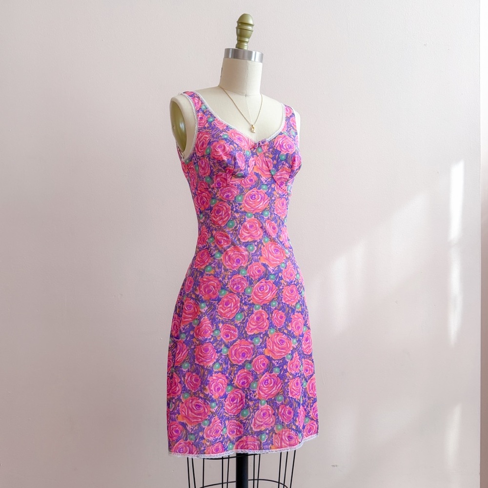 Vintage 70s Triumph International Nylon Slip Dress S